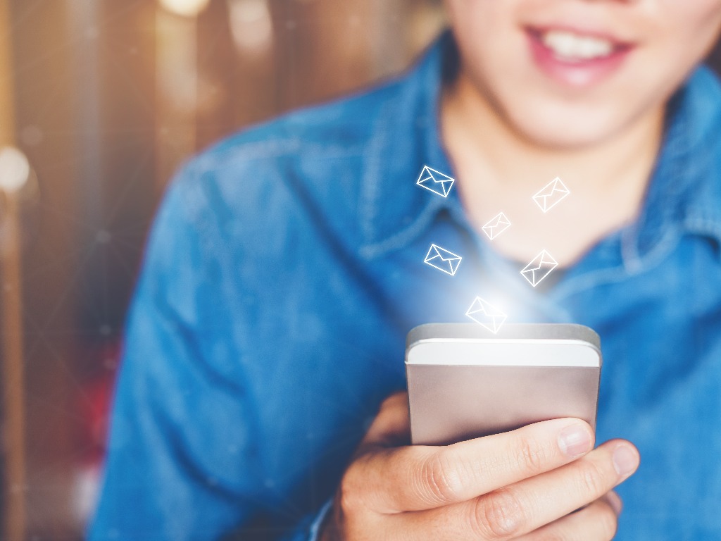 message sur smartphone
